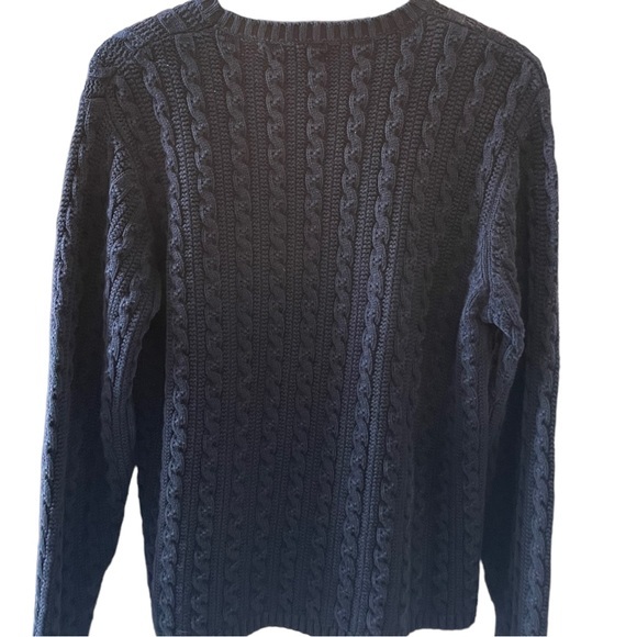 Lands End Navy Women’s Cable Knit Sweater in EUC, size Medium (10-12) - Picture 5 of 5